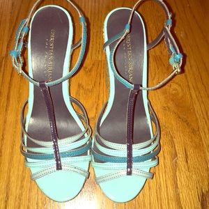 Christian Siriano Blue Wedges